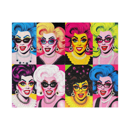 Colorful Drag Queen Puzzle - 110/252/520/1014 Piece Jigsaw - Fun Birthday Gift for Puzzle Lovers, LGBTQ+ Pride, Home Decor, Family Activity 520 pcs (Horizontal) Puzzle The Puzzle Chest