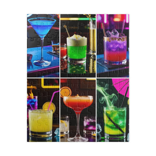 Colorful Cocktail Puzzle | Fun Drink-Themed Jigsaw Game | Perfect Gift for Cocktail Lover, Game Night, Solo Fun, Party Activity, Home Decor 110 pcs (Vertical) Puzzle The Puzzle Chest
