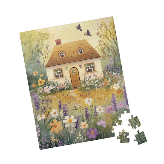Cottage House and Flower Garden Jigsaw Puzzle 110 pcs (Vertical) Puzzle The Puzzle Chest
