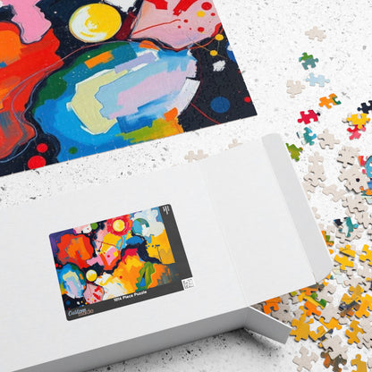 Vibrant Art Abstract Puzzle, Colorful Jigsaw Puzzle for Adults Puzzle The Puzzle Chest