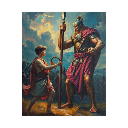 David and Goliath Puzzle, Classic Jigsaw for Family Fun, Perfect Gift for Puzzle Lovers, Educational Challenge for All Ages, Art Collector's