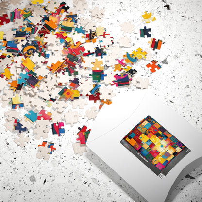 Colorful Abstract Puzzle - Modern Art Tabletop Jigsaw Game Puzzle The Puzzle Chest