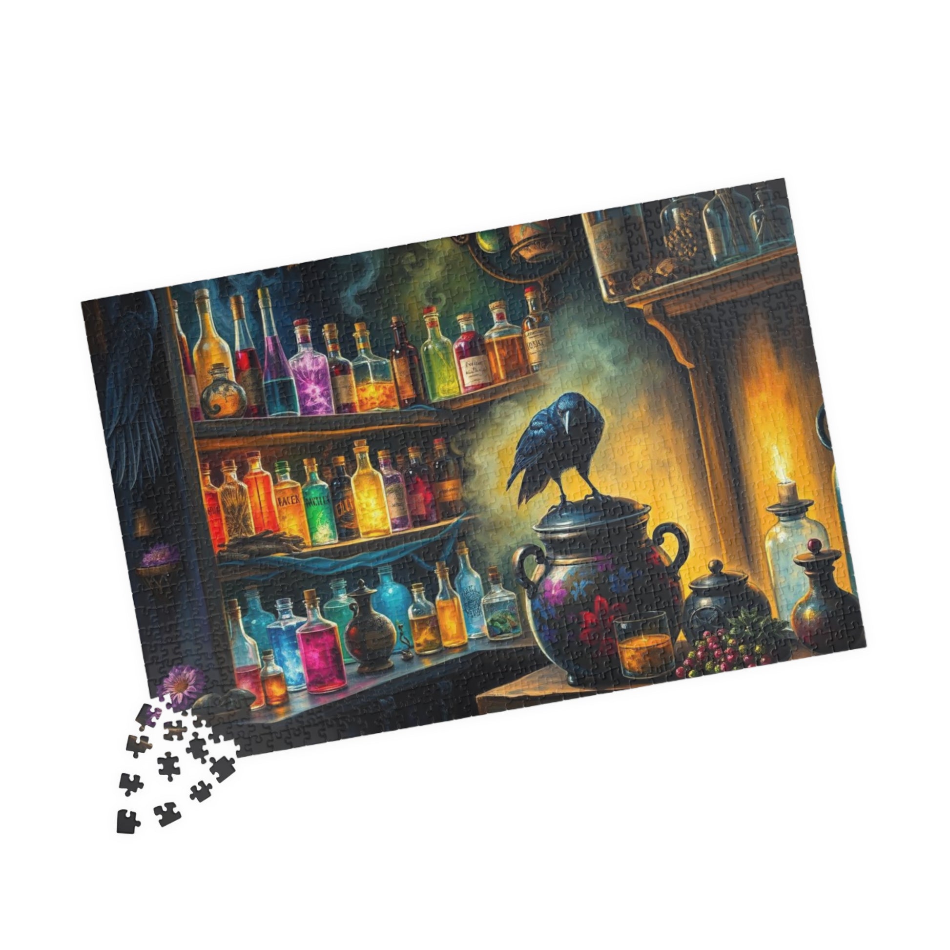 Mystical Potion Puzzle, Enchanting Jigsaw for Adults, Cozy Game Night Entertainment, Halloween Gift, Home Decor, Creative Activity The Puzzle Chest
