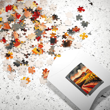 Sunset Pastoral Scene Puzzle - Tranquil Jigsaw for Family Fun, Gift for Friends, Home Decor, Cozy Nights Puzzle The Puzzle Chest