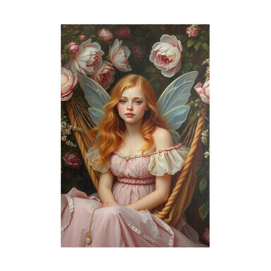 Hammock in Bloom Fairy-Themed Jigsaw Puzzle, Enchanting Artwork Game, Fantasy Gift for Puzzle Lover, Fun Family Solo Activity, Brain Teaser