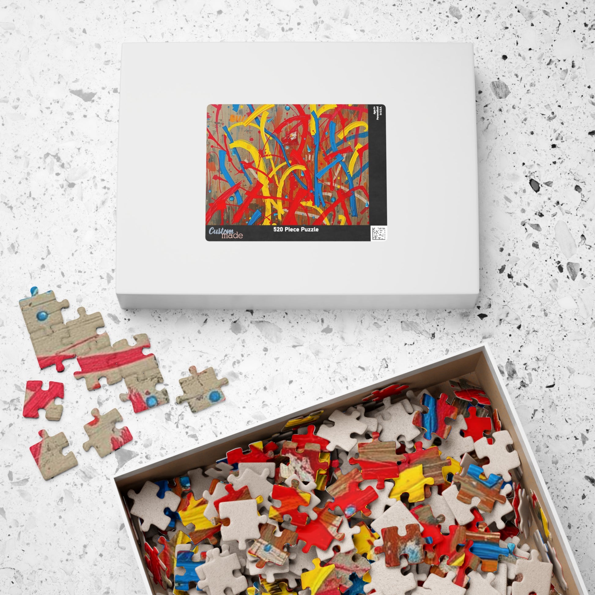 Abstract Colorful Jigsaw Puzzle Game for Adults, Vibrant Wall Art Piece Puzzle The Puzzle Chest