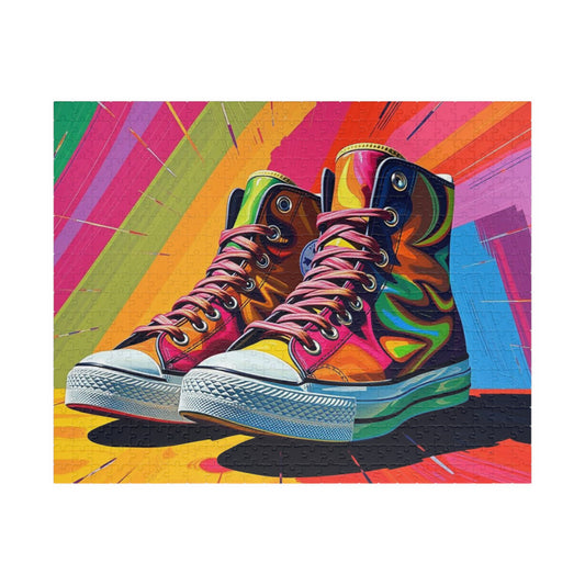 Colorful Converse Shoes Puzzle - Fun Pop Art Jigsaw for Shoe Lovers, Great Gift for Birthdays, Family Game Night, Creative Hobby 520 pcs (Horizontal) Puzzle The Puzzle Chest