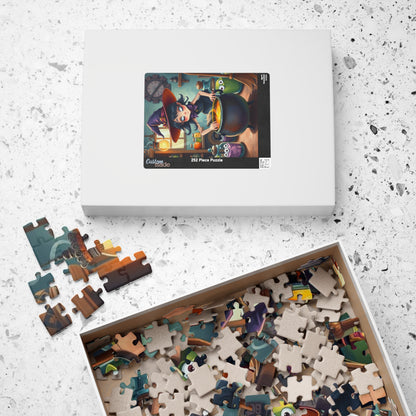 Whimsical Witch Puzzle, Halloween Jigsaw Game Perfect Gift for Puzzle Lovers, Family Game Night, Creative Challenge, Fun Seasonal Activity