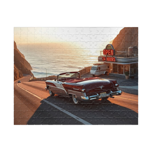 Vintage Car Puzzle, 1954 Oldsmobile 98 Starfire Convertible, Perfect for Family Game Night, Car Lover Gift, Travel Memories, 110-1014 Piece 252 pcs (Horizontal) Puzzle The Puzzle Chest
