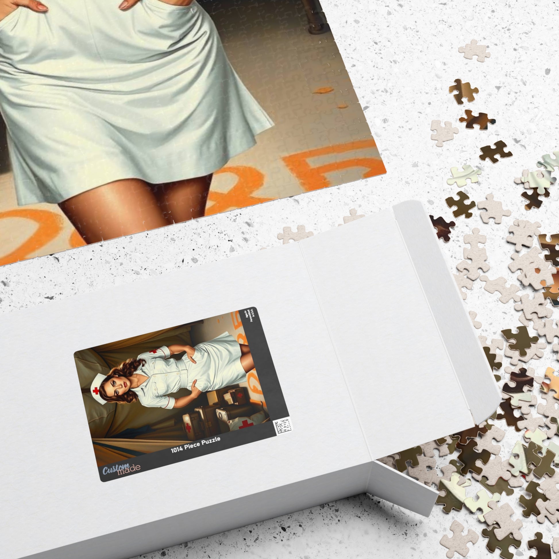 Vintage Nurse Jigsaw Puzzle, Retro Art Puzzle Gift for Health Care Workers, Puzzle Loving Friends, Home Entertainment Fun Family Activity Puzzle The Puzzle Chest
