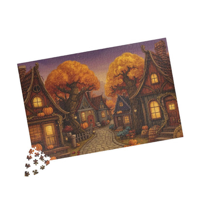 Harvest Hollow Autumn Village Puzzle - Fall Town Scene Jigsaw Game 1014 pcs (Horizontal) Puzzle The Puzzle Chest