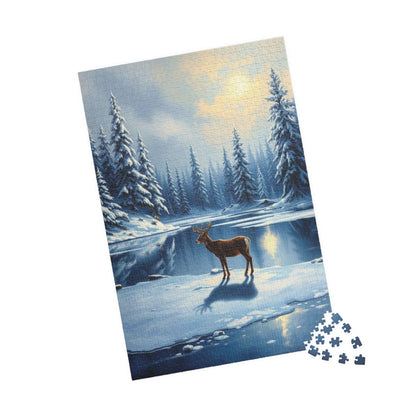 Serene Winter Landscape Puzzle | 110, 252, 520, 1014-piece Jigsaw | Cozy Home Activity, Gift for Nature Lovers, Christmas Decor, Family Time Puzzle The Puzzle Chest