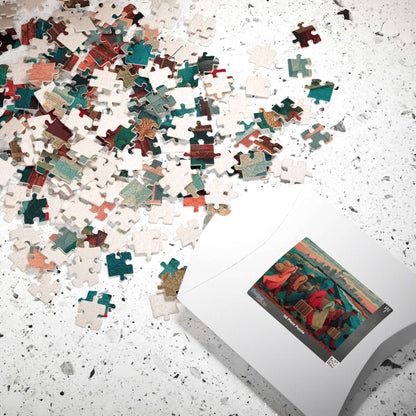 African American History Puzzle - Struggle and Triumph of Families Migrating, Black Art, Afrocentric Artwork Puzzle The Puzzle Chest