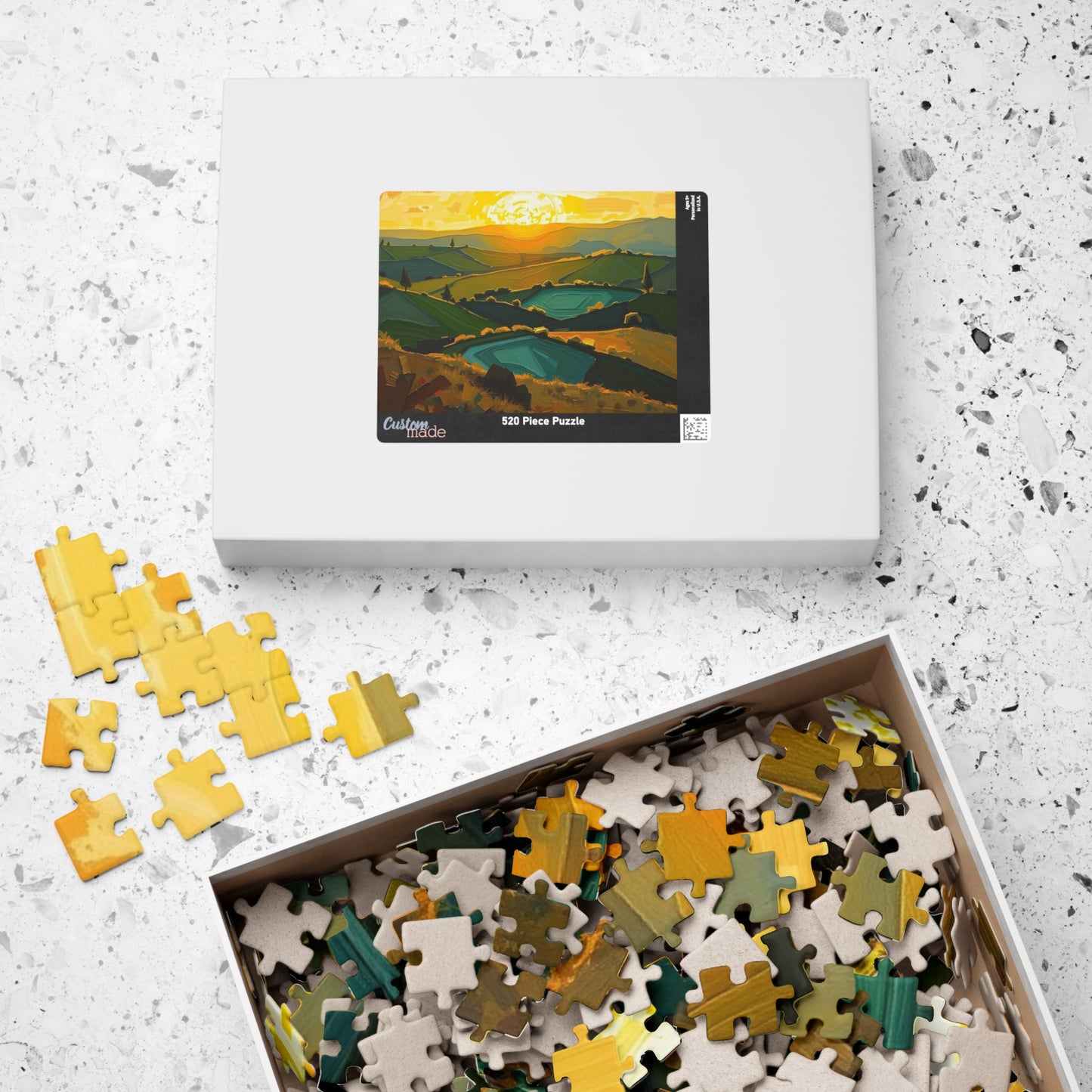 Scenic Abstract Landscape Puzzle, Colorful Nature Art Puzzle for Adults Puzzle The Puzzle Chest