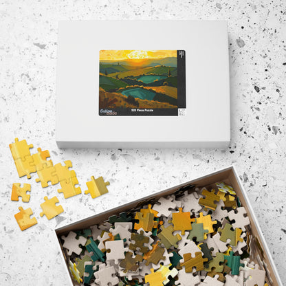 Scenic Abstract Landscape Puzzle, Colorful Nature Art Puzzle for Adults Puzzle The Puzzle Chest
