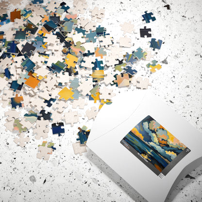 Serene Sunset Puzzle, Unique Abstract Art Jigsaw Game Puzzle The Puzzle Chest