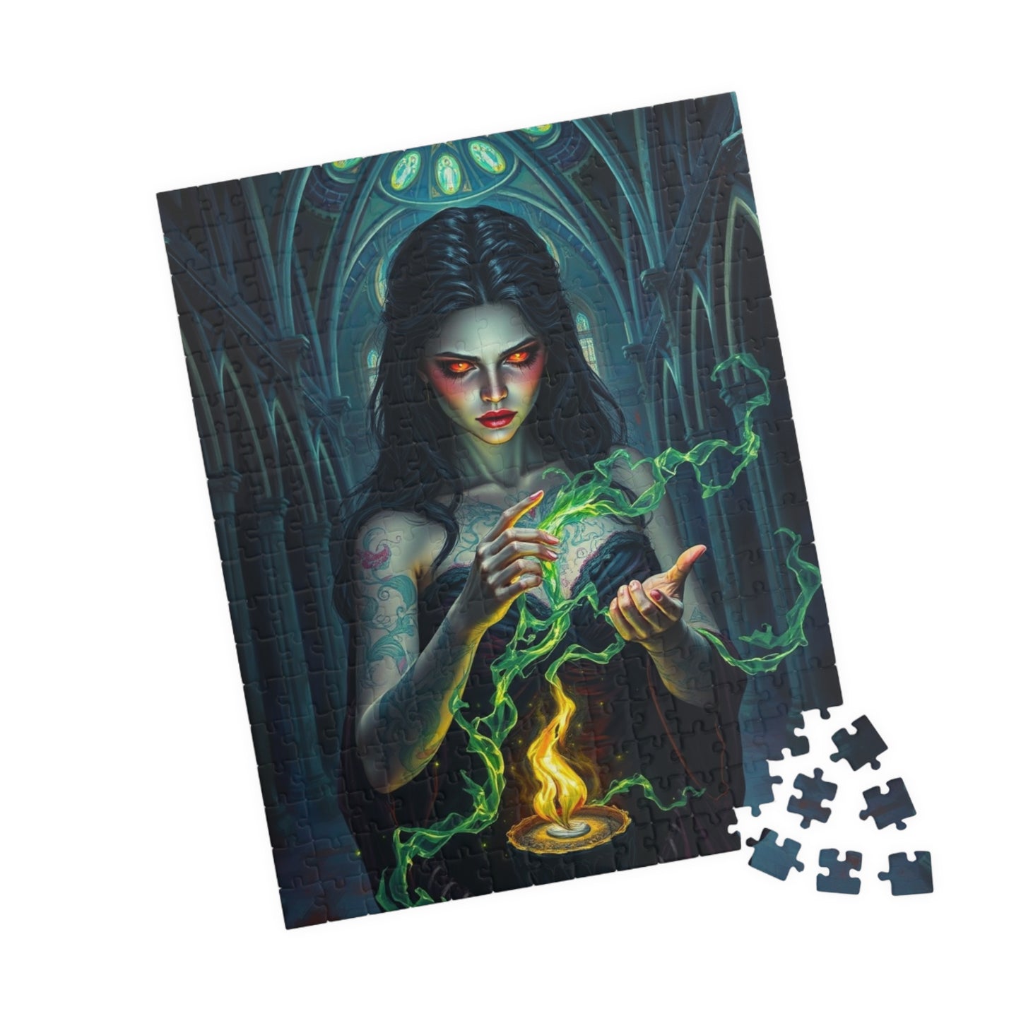 Mystical Sorceress Puzzle | Enchanted Fantasy Dark Art Jigsaw Game | Perfect Gift for Halloween, Puzzle Lovers, Home Decor and Collectors Puzzle The Puzzle Chest