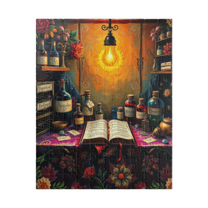 Wizards Apothecary Lab Jigsaw Puzzle, Perfect for Family Fun, Puzzle Lover Holiday Birthday Gift, Halloween Home Décor, Creative Activity