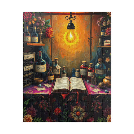 Wizards Apothecary Lab Jigsaw Puzzle, Perfect for Family Fun, Puzzle Lover Holiday Birthday Gift, Halloween Home Décor, Creative Activity