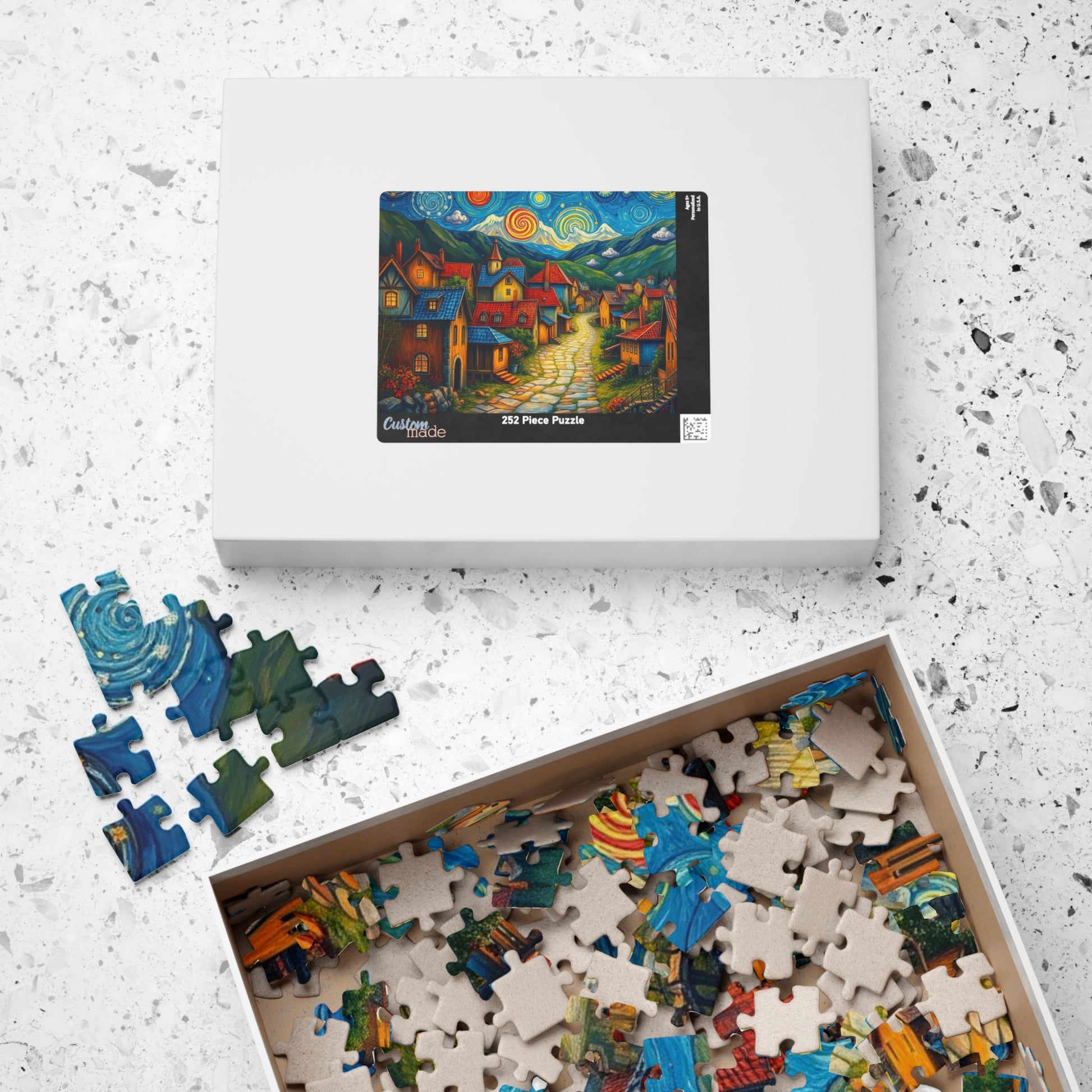 Charming Village Jigsaw Puzzle - Perfect for Family Fun, Adult Gift for Puzzle Lovers, Home Entertainment, Rainy Day Activity, Cozy Night In The Puzzle Chest