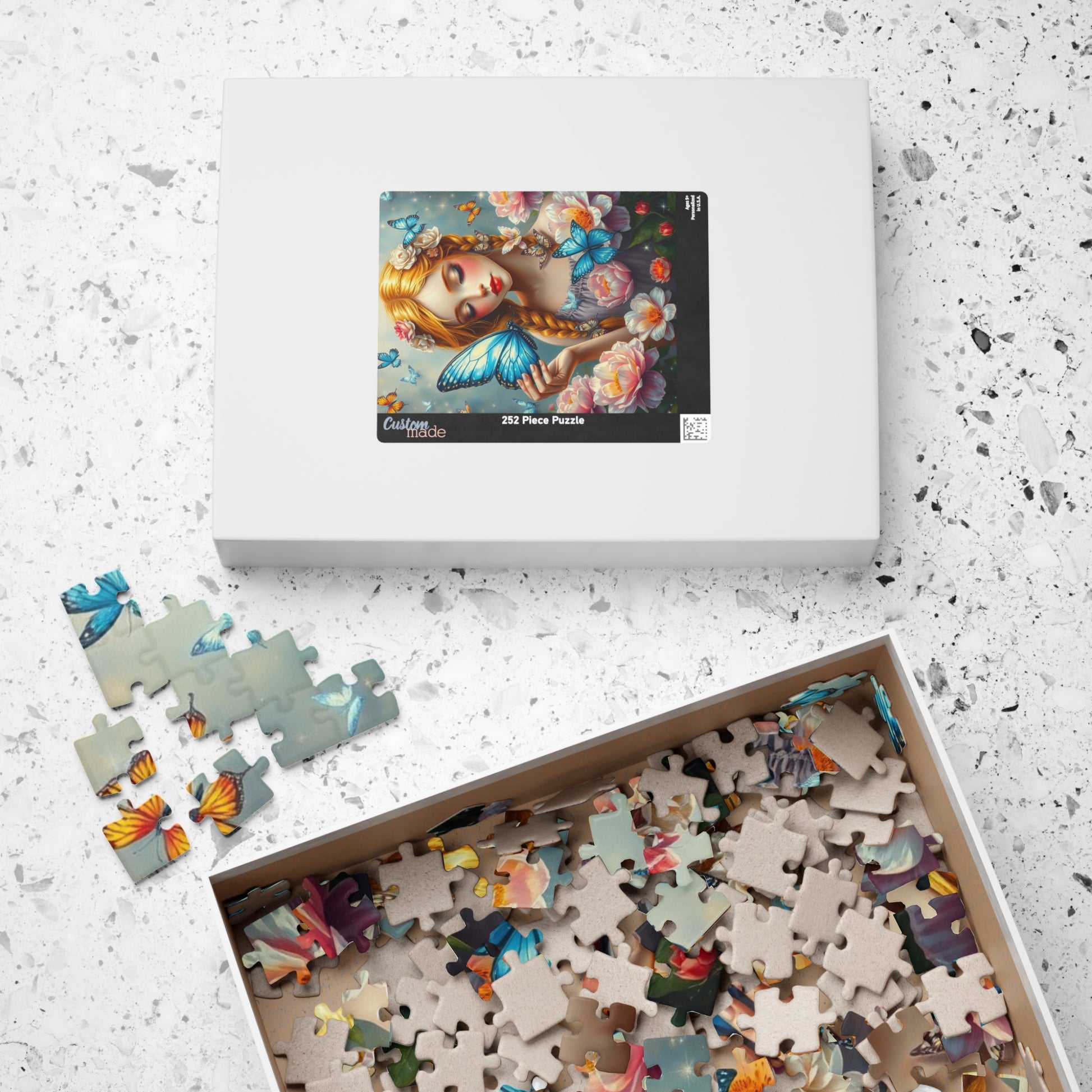 Butterfly Dream Puzzle, Enchanting Art Jigsaw Game, Nature Animal-themed Gift, Floral Puzzle for Adult, Family Activity or Solo Fun Puzzle The Puzzle Chest