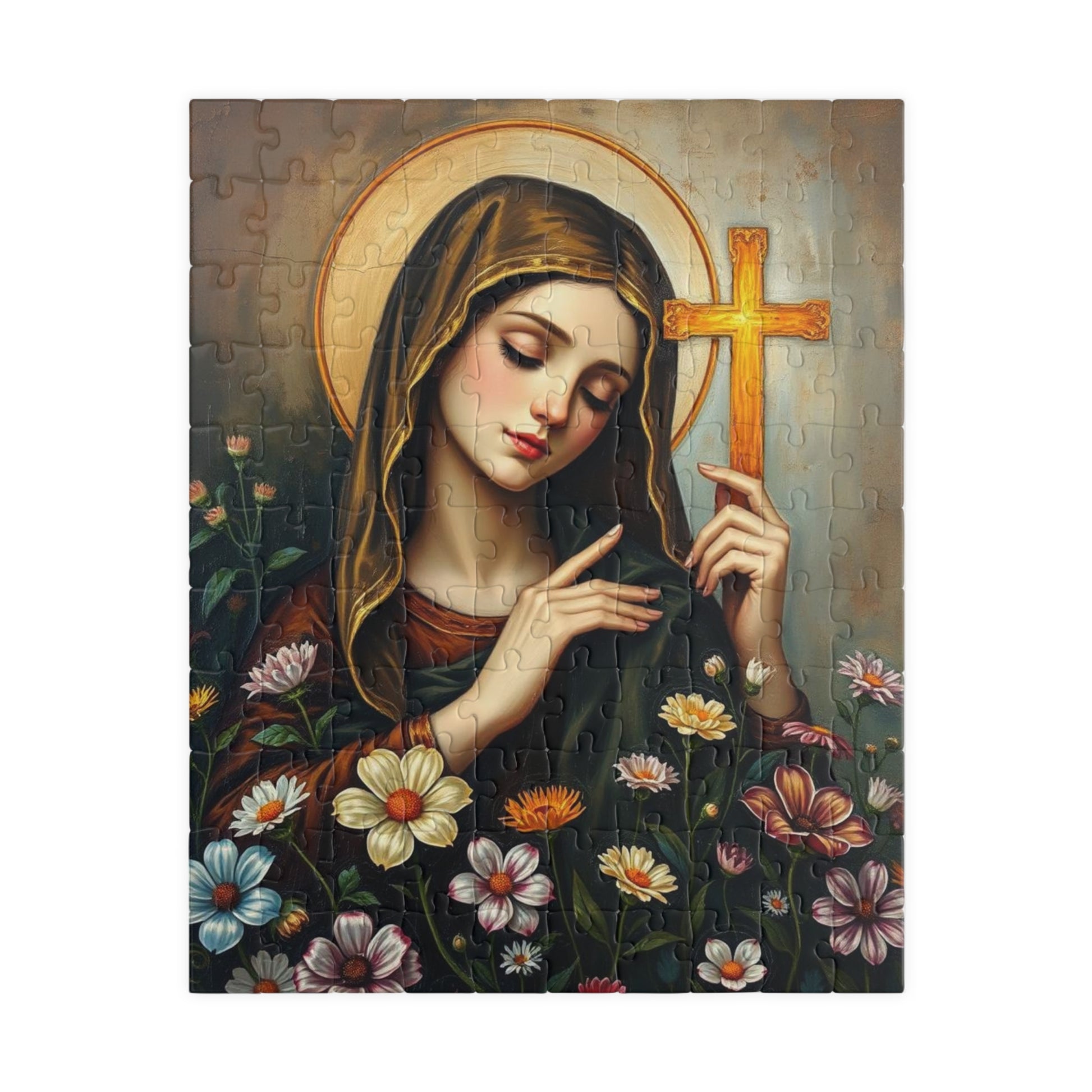 Artistic Religious Puzzle - Saint Therese 110/252/520/1014 Piece, Ideal for Family Game Night, Gifts, and Home Decor, Meditation, Art Lovers 110 pcs (Vertical) Puzzle The Puzzle Chest