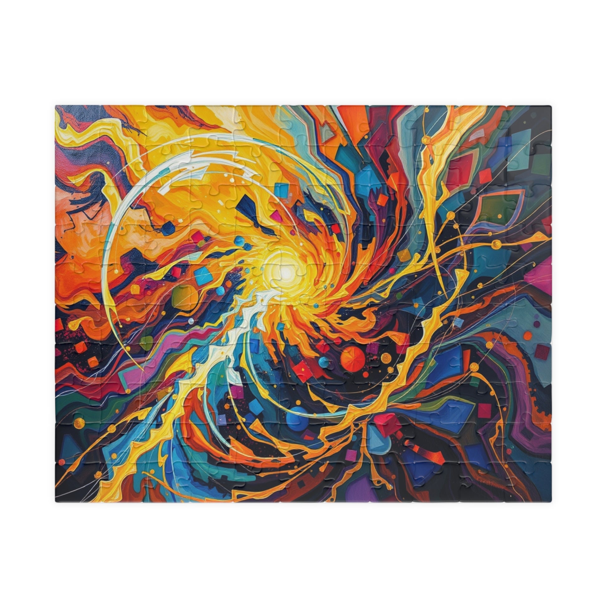 Colorful Galaxy Spiral Puzzle | Abstract Jigsaw Game Puzzle for Adults, Family Activity or Solo Fun, Unique Gift, Brain Teaser, Mindfulness 110 pcs (Horizontal) Puzzle The Puzzle Chest
