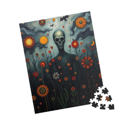 Mystical Skull Puzzle, Unique Art Puzzle, 110, 252, 520, 1014-piece, Home Entertainment, Gift for Puzzle Lovers, Halloween Decor Puzzle The Puzzle Chest