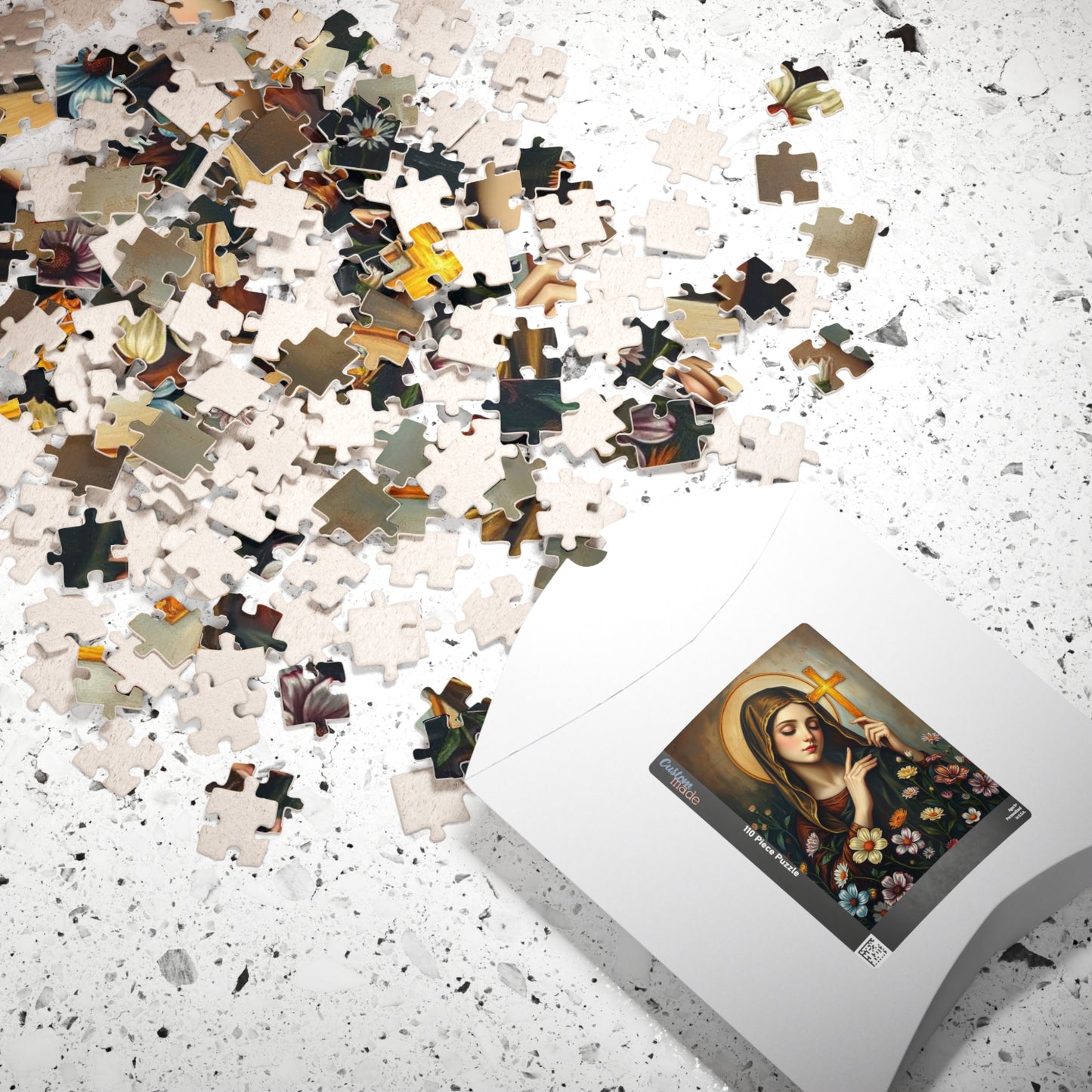 Artistic Religious Puzzle - Saint Therese 110/252/520/1014 Piece, Ideal for Family Game Night, Gifts, and Home Decor, Meditation, Art Lovers Puzzle The Puzzle Chest