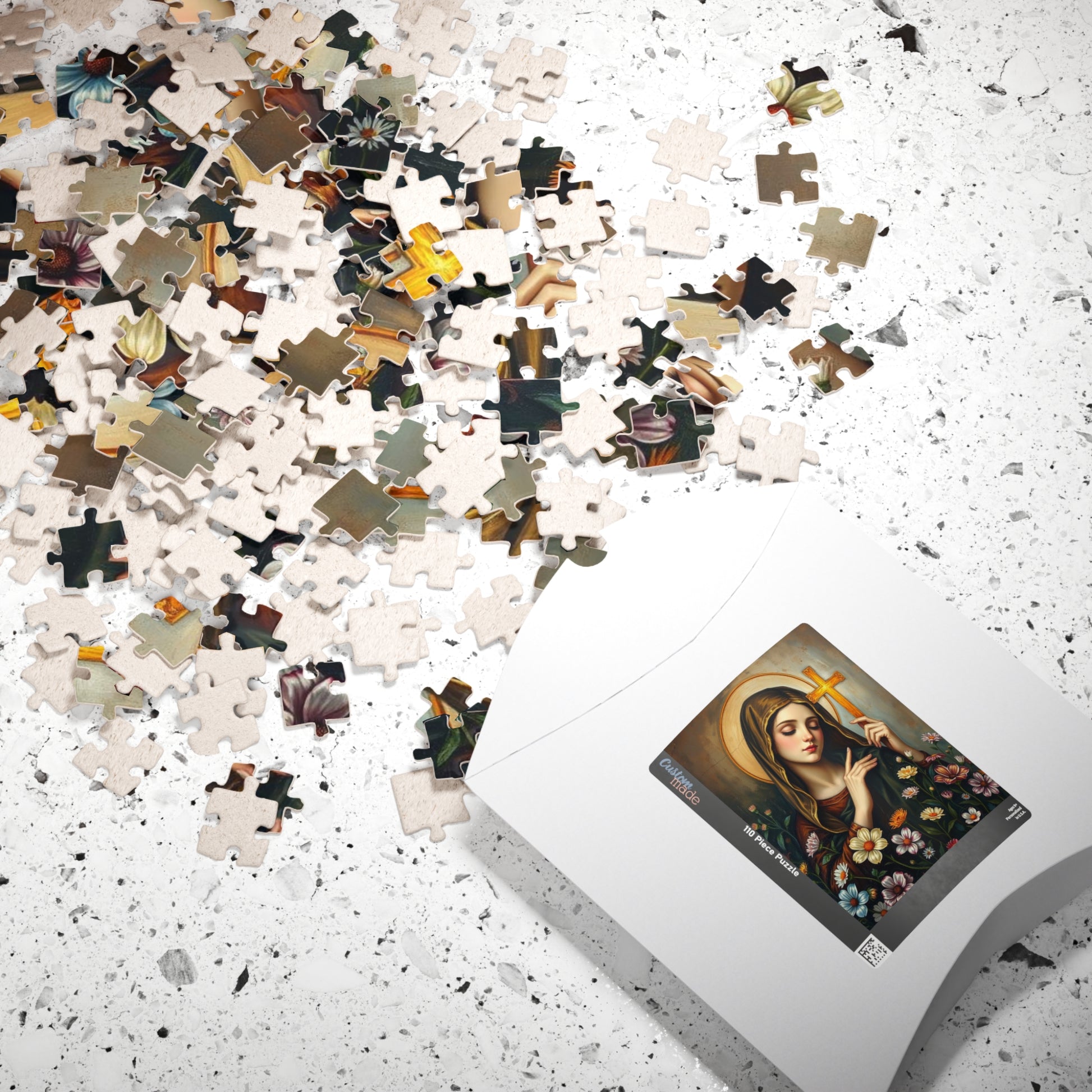 Artistic Religious Puzzle - Saint Therese 110/252/520/1014 Piece, Ideal for Family Game Night, Gifts, and Home Decor, Meditation, Art Lovers Puzzle The Puzzle Chest