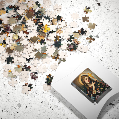 Artistic Religious Puzzle - Saint Therese 110/252/520/1014 Piece, Ideal for Family Game Night, Gifts, and Home Decor, Meditation, Art Lovers Puzzle The Puzzle Chest