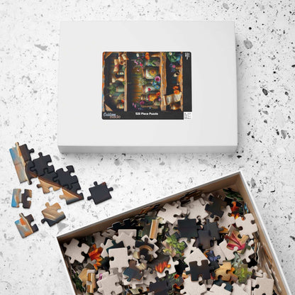 Stitchleaf Spell Shelf Jigsaw Puzzle - Cozy Cottage Folk Art Adult 110-520 Piece Game for Nature Lover, Family Fun, Birthday Gift for Friend Puzzle The Puzzle Chest
