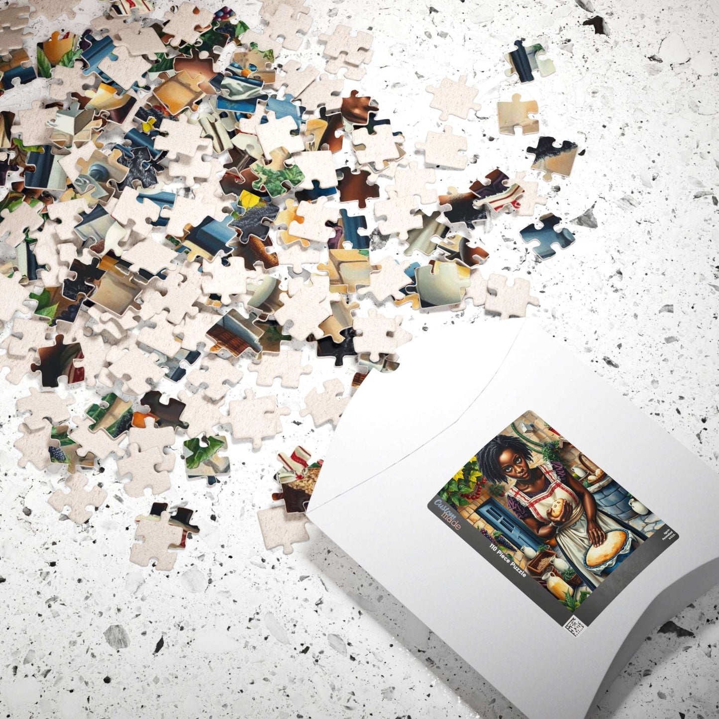 Country Kitchen Jigsaw Puzzle – Black Woman Baking Bread, Afrocentric Gift for Indoor Activity, Family Fun, Holiday or Birthday Puzzle The Puzzle Chest
