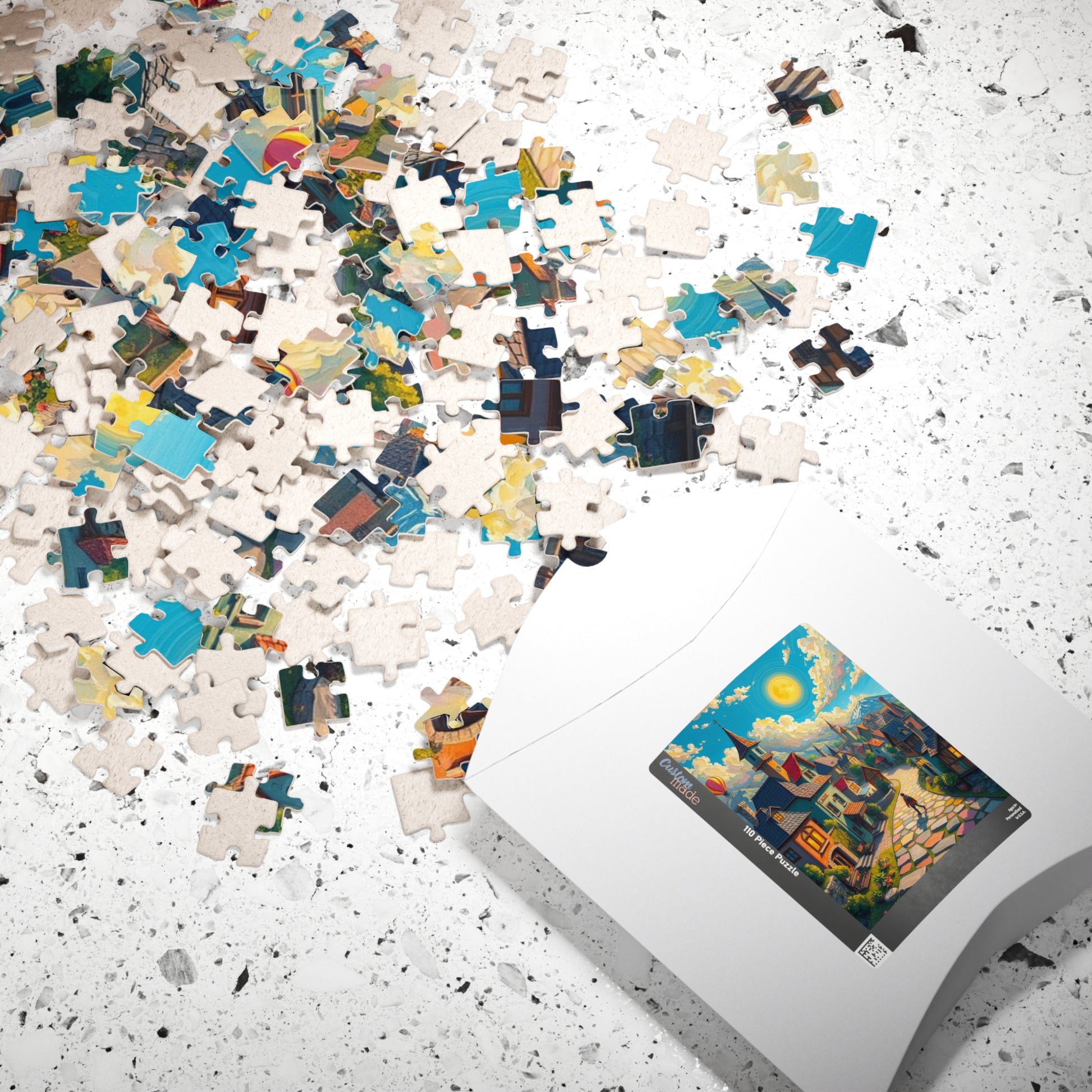 Charming Village Puzzle - 110, 252, 520, 1014 pieces, Scenic Artwork for Family Fun, Gift for Puzzle Lovers and Art Enthusiasts, Home Decor The Puzzle Chest
