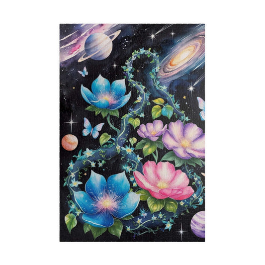 Cosmic Garden Jigsaw Puzzle (Butterflies Planets Stars), Fantasy Family Game Night, Adult Activity, Syfy Space Lover Gift, Hobby 1014 pcs (Vertical) Puzzle The Puzzle Chest