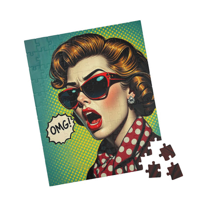 Retro Pop Art Puzzle - OMG! 110, 252, 520, 1014-piece, Fun Family Game Night, Puzzle Lover Gift for Friend Holiday Birthday, Home Decor Puzzle The Puzzle Chest