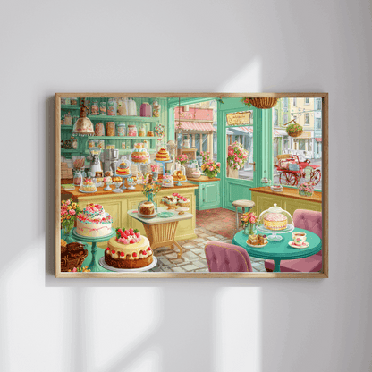 Retro Cake Shop Jigsaw Puzzle - Vintage Bakery Scene Filled with Sweet Treats Puzzle The Puzzle Chest