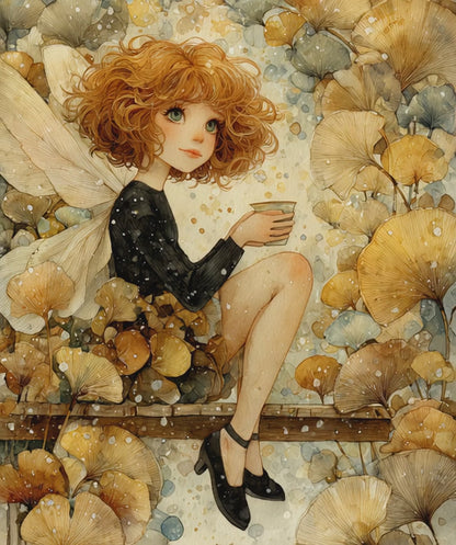 Misty Forest Fairy Jigsaw Puzzle - Enchanted Autumn Fairy Watercolor Woodland Bridge Fantasy Art